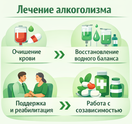 лечение алкоголизма в Норильске этапы